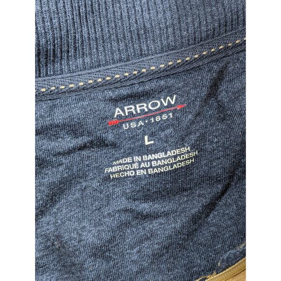 Arrow Sweatshirt Men Large Zip Fleece Pullover Long Sleeve Light Fall Winter - Picture 3 of 10